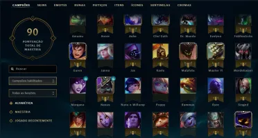 Conta prata varios champs