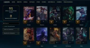 Ouro 4 com 45 Champs e 6 Skins