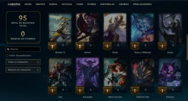 Ouro 4 com 45 Champs e 6 Skins