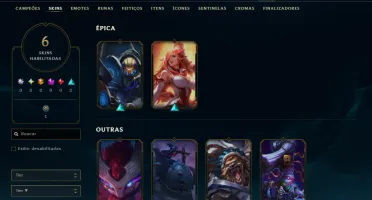 Ouro 4 com 45 Champs e 6 Skins