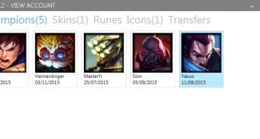 CONTA LV16 COM YASUO + SKIN PROCURADO