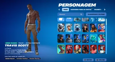 Conta Fortnite C/ Stw Fundador Travis Scott Marvel Apple Min