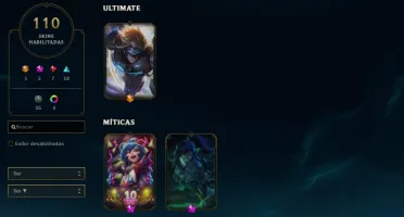 League of Legends + Ladra de alms + 110 skins +Full Campeões