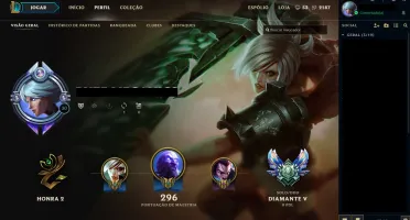 Conta de lol D5 e com borda diamond