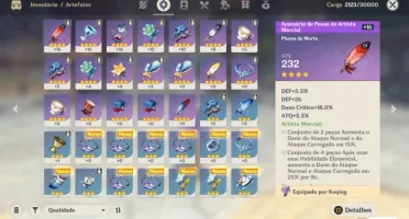 CONTA GENSHI IMPACT RANK 30 LV60 2 NAT 5