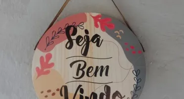 Placas Decorativas Seja Bem-vindo em MDF