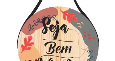 Placas Decorativas Seja Bem-vindo em MDF