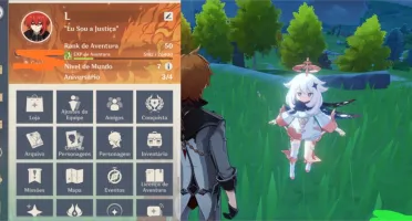 Geshin impact contém 3 personagem 5* Diluc,Childe e Jean