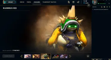 CONTA LOL COM RAMMUS REI E KAYLE JUIZA (NUNCA JOGUEI RANKED)