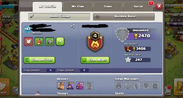 Contas Clash of Clans lv 147 e Clash Royale lv 12