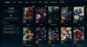 Conta prata 1 com 58 champs e 30 skins (2 Ultimates)