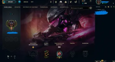Conta unranked, terminou Gold season 2021 com mmr de gold