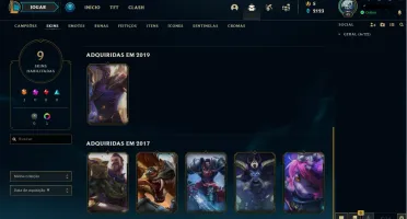Conta com DJ sona e skins vitoriosas