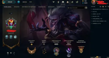 Conta De Lol Lvl 341 + Gold 2 + 2 Skin Ultimate + 114 Skins