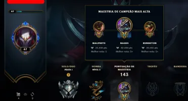 Conta nivel 67, prata 1 + 6 skins