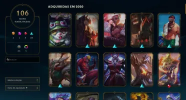CONTA LOL 106 SKINS 135 CHAMPIONS DIAMANTE 1 SEASON PASSADA