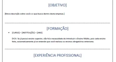 Modelo de Currículo Profissional Editável no Word