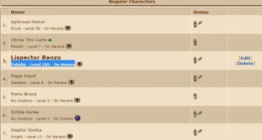 Paladin - Level 105 - On Havera Skills 105/89 ML 21