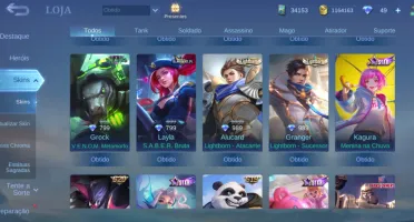 Conta Mobile legends 419 skins