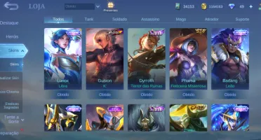 Conta Mobile legends 419 skins