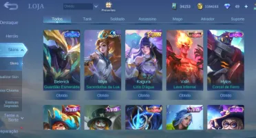 Conta Mobile legends 419 skins