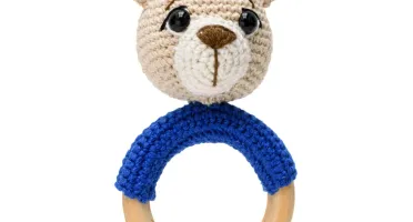 Mordedor Urso marinheiro em amigurumi