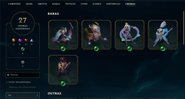 Conta lol, lv 342, 308 skins