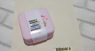 Kit Ecobag e Porta-Joias Personalizado para Professora