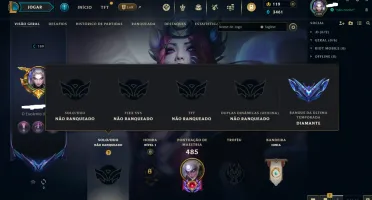 Conta League of Legends 500+ skin ex diamante FULL ACESSO