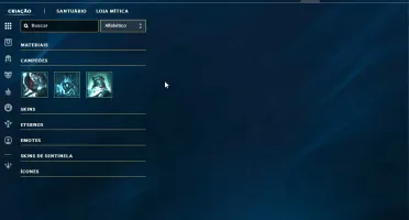 Conta de league of legends com 850 skins no Prata