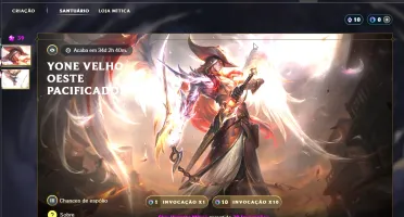Conta de league of legends com 850 skins no Prata