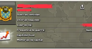 Clã nv18 cap10 clash of clans