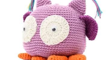 Coruja Peso de Porta em Amigurumi