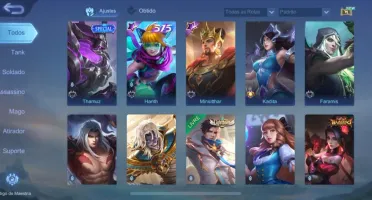 conta mobile legends honra mítica com wr alto e várias skins