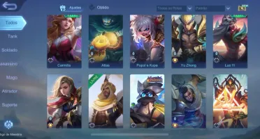 conta mobile legends honra mítica com wr alto e várias skins