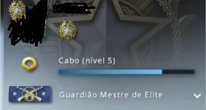 Conta CS Com prime e medalha 2020 Guardião mestre de elite
