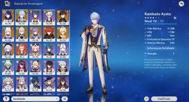Ayato, Raiden, Zhongli C1, Diluc C2, Kokomi + Amos, Jade