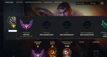 Mestre com 65 Champs e 12 Skins
