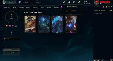 SMURF MONO KATARINA | GOLD C MMR ALTO | SKINS RARAS + 14K EA