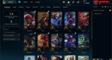 SMURF MONO KATARINA | GOLD C MMR ALTO | SKINS RARAS + 14K EA