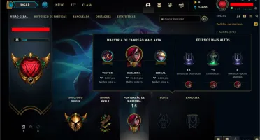 SMURF MONO KATARINA | GOLD C MMR ALTO | SKINS RARAS + 14K EA