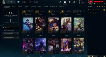 SMURF MONO KATARINA | GOLD C MMR ALTO | SKINS RARAS + 14K EA