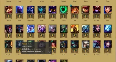 CONTA LEAGUE OF LEGENDS BR- 9 SKINS - 44 CHAMP - UNRANKED