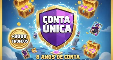 Conta Clash Royale + 8 Anos De Conta + 8000+ Troféus