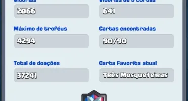 Clash Royale Conta level 11 com todas as cartas