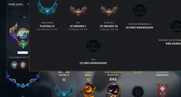 Platina 4 com TODOS os Champs e 203 Skins +4 Prestigios
