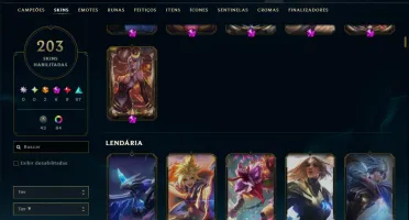 Platina 4 com TODOS os Champs e 203 Skins +4 Prestigios