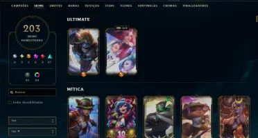 Platina 4 com TODOS os Champs e 203 Skins +4 Prestigios