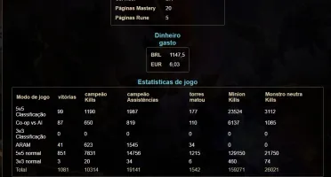 Conta league of legends prata 3