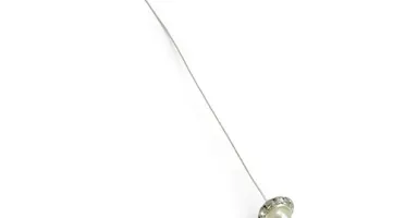 Haste de Pérola Creme com Strass 20 cm - Caixa com 24